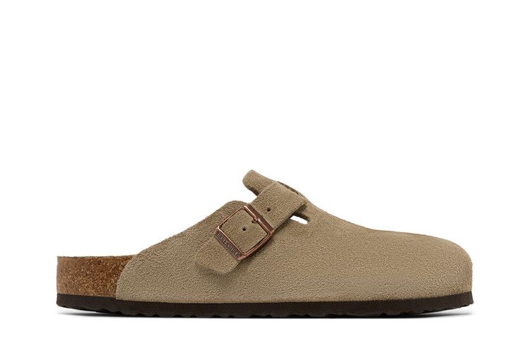 Birkenstock Boston Soft Footbed Suede Taupe