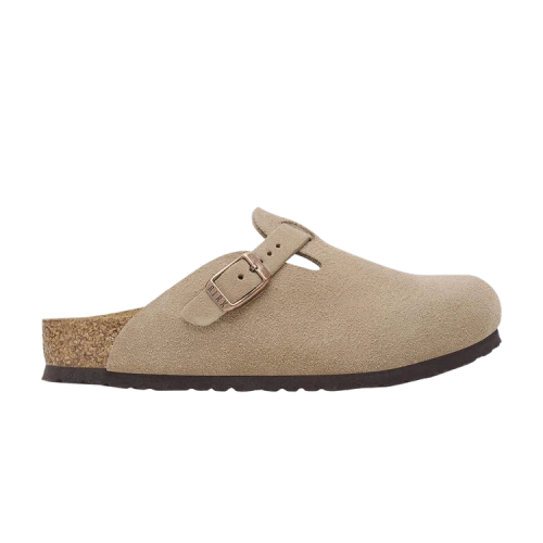 Birkenstock Boston Suede Taupe (Narrow Fit) (Kids)