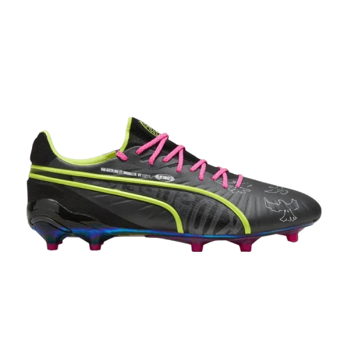 Puma King Ultimate FG/AG KidSuper Black Electric Lime