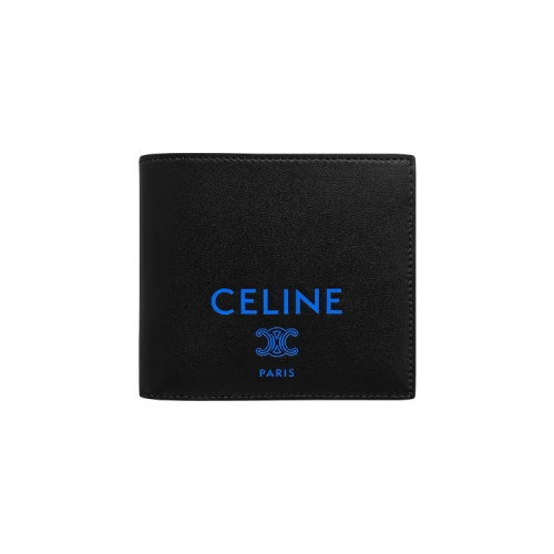 CELINE Bi-Fold Wallet 'Black/Ultra Blue'