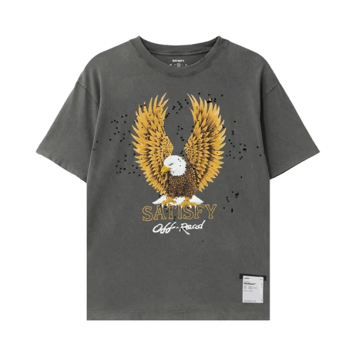 SATISFY MothTech Eagle T-Shirt 'Faded Black'