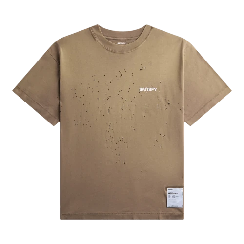 SATISFY MothTech Small Logo T-Shirt 'Sun Bleached Falcon'