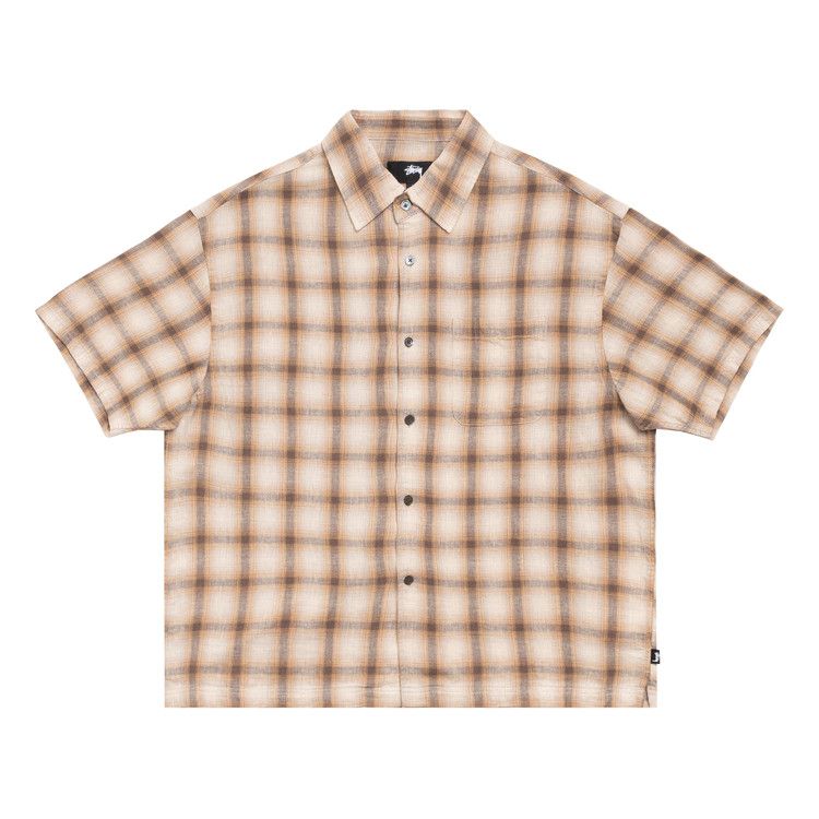 Stussy Liam S/S Plaid Shirt Brown