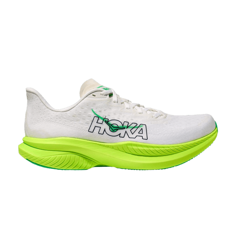 Hoka One One Mach 6 White Neon Lime