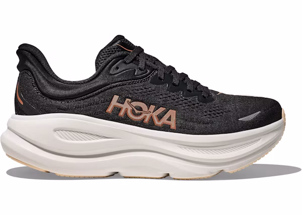 Hoka One One Bondi 9 Black Rose Gold (Women's)