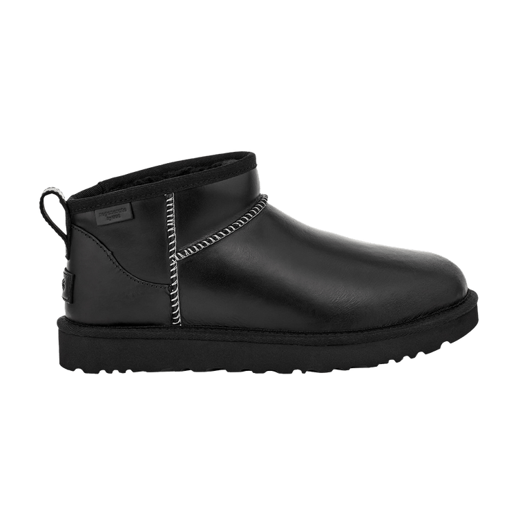 UGG Classic Ultra Mini LTHR Regen Boot Black (Women's)