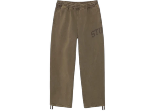 Stussy Fleece Faded Graphic Pant Olive