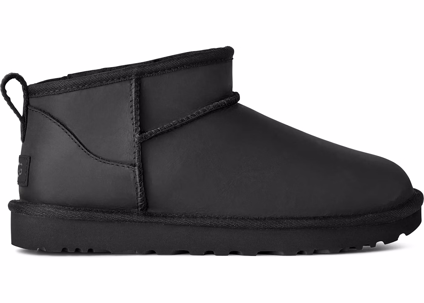 UGG Classic Ultra Mini Leather Boot Black (Women's)