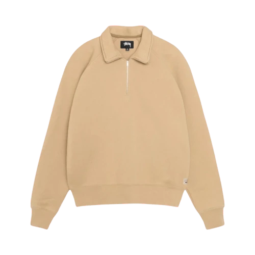 Stussy Relaxed Half Zip Khaki