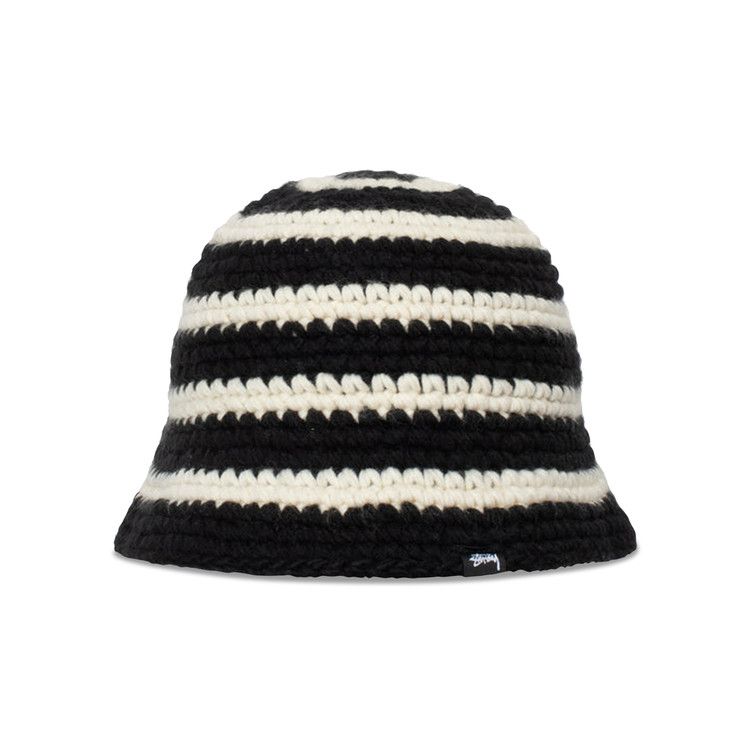Stussy Swirl Knit Bucket Hat 'Black'