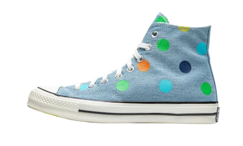 Converse Chuck Taylor All Star 70 Hi Golf Wang Denim Polka Dots