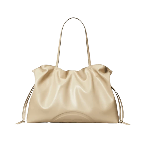Tory Burch Drawstring Tote Bag Light Stone