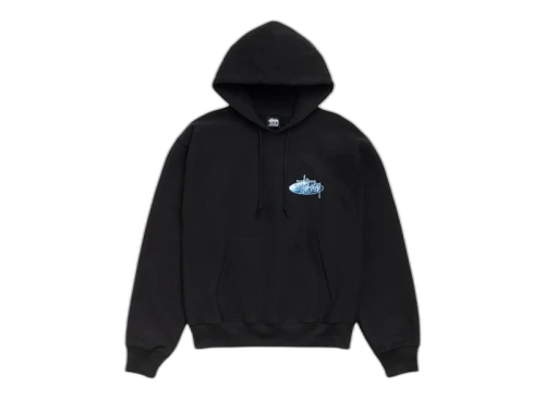 Stüssy Wave Oval Hoodie Black
