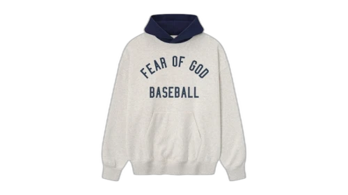 Fear of God Essentials MLB Sport Hoodie Oatmeal Heather/Midnight Navy