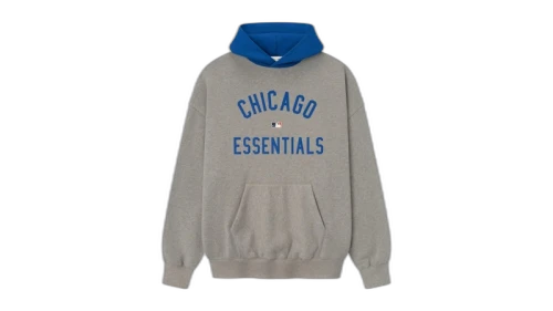 Fear of God Essentials Cubs Sport Hoodie Concrete Heather/Blue