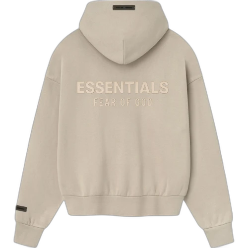 Fear of God Essentials Classic Fleece Zip Up Hoodie Timber