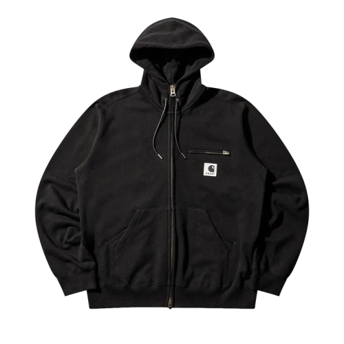 Sacai x Carhartt WIP Cotton Jersey Hoodie 'Black'