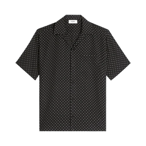 CELINE Hawaiian Shirt 'Noir/Craie'
