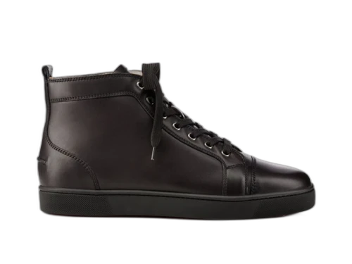 Christian Louboutin Louis Flat High Black Black