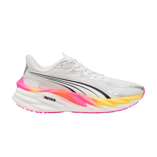 Puma Velocity Nitro 4 White Glowing Red Poison Pink (Women's)