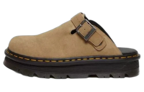 Dr. Martens Zebzag Suede Slingback Platform Mule Savannah Tan