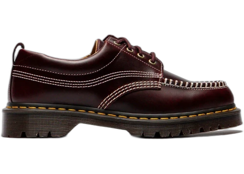 Dr. Martens Lowell Leather Moc Toe Shoes Cherry Red