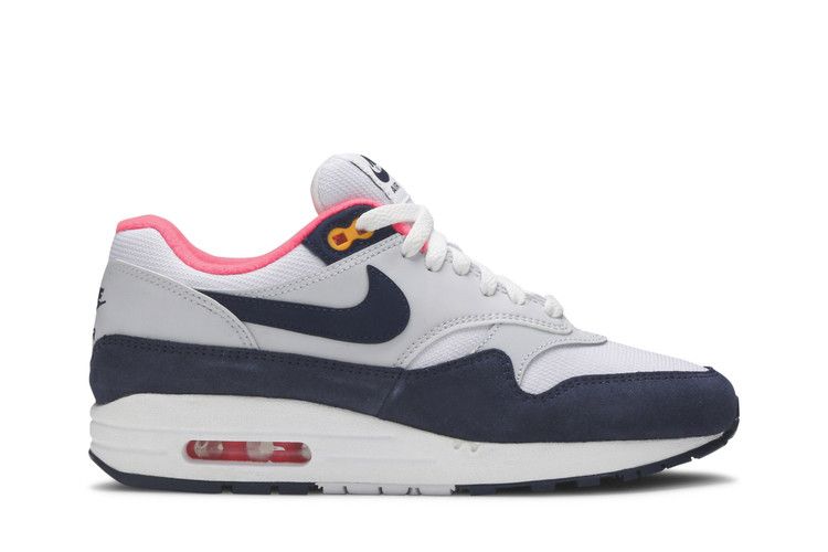 Nike Air Max 1 Pure Platinum Midnight Navy Racer Pink (Women's)