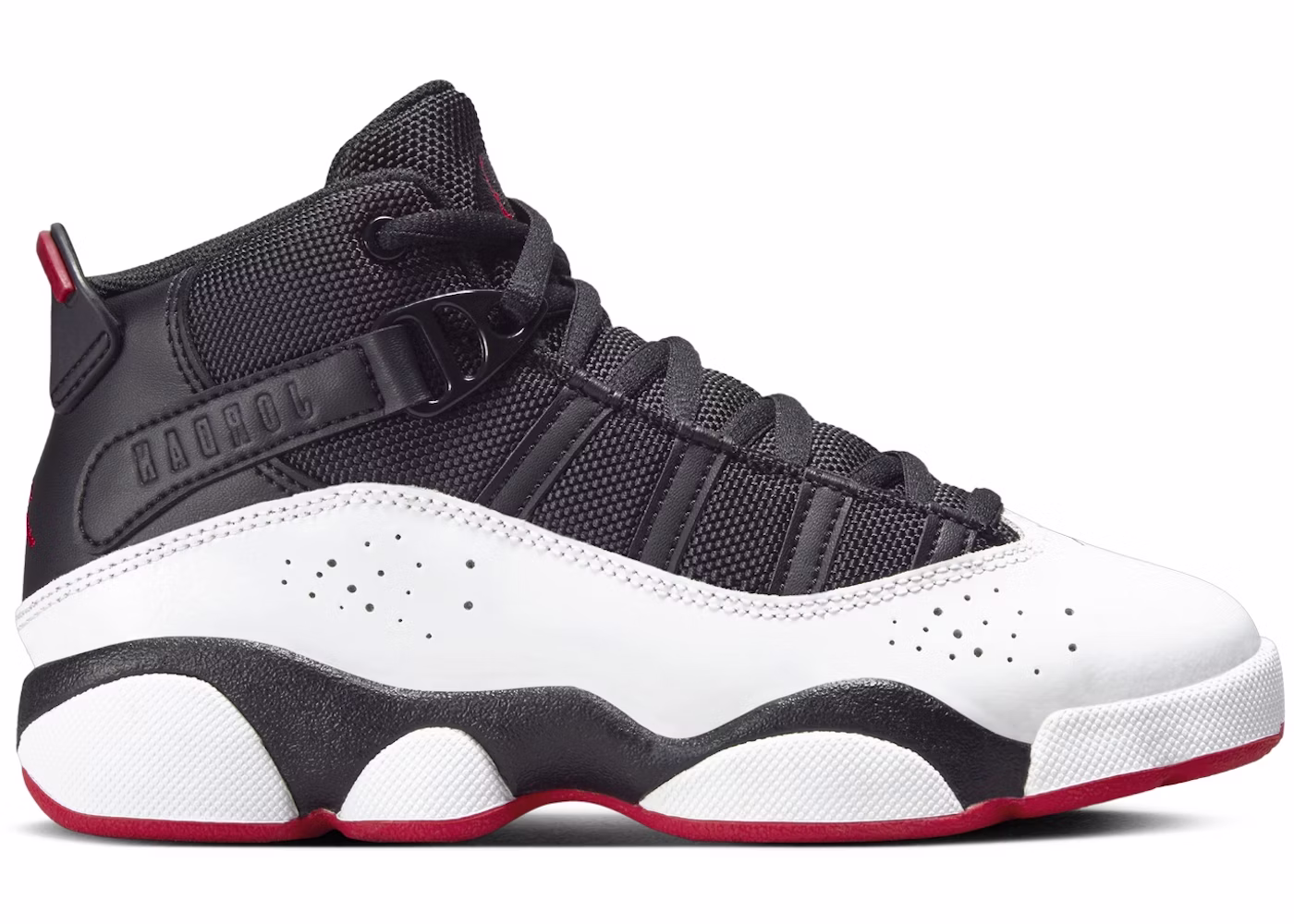 Jordan 6 Rings Black White University Red (PS)
