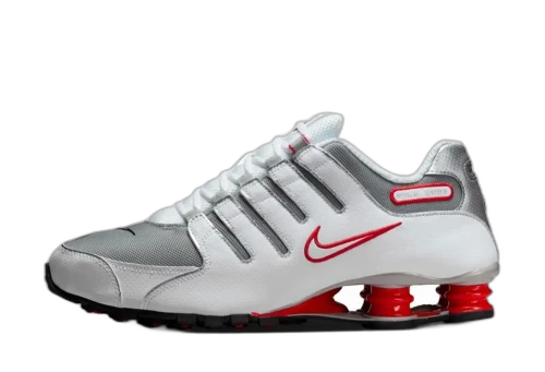 Nike Shox NZ White Red Metallic Silver
