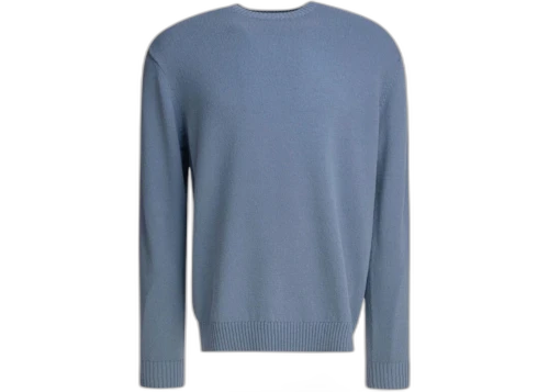 Beams Plus Lily Yarn Crew Neck Sweater Light Blue