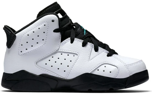 Jordan 6 Retro White Hyper Jade Black (PS)