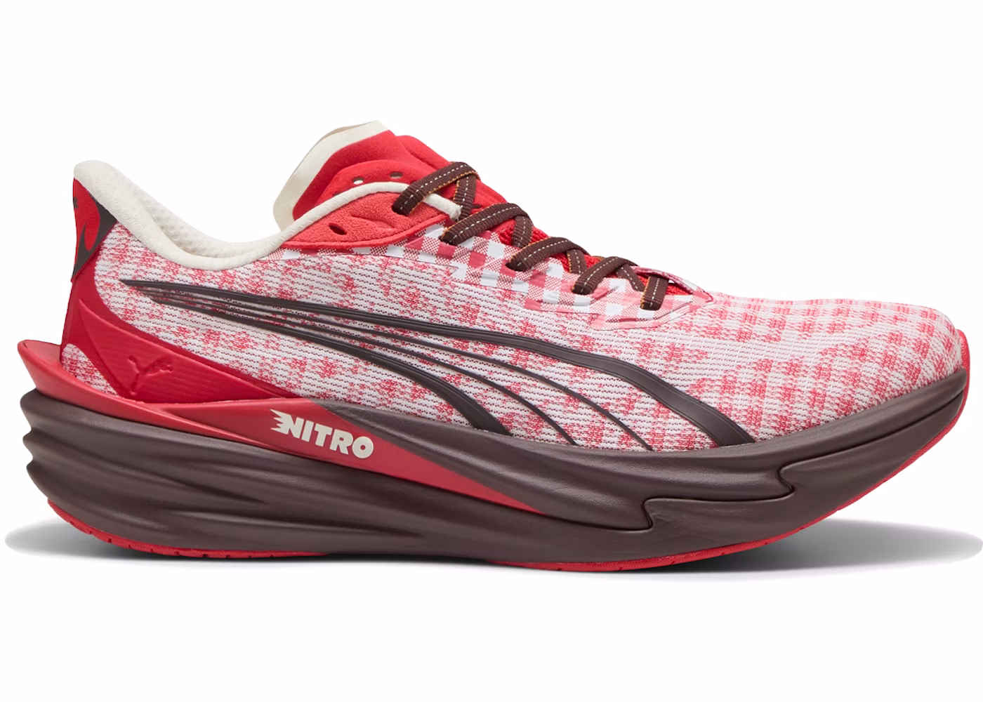 Puma Deviate Nitro 4 Check Red White