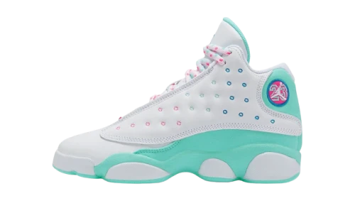 Jordan 13 Retro White Soar Green Pink (GS)