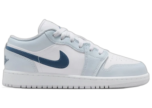 Jordan 1 Low White Aura Squadron Blue (GS)
