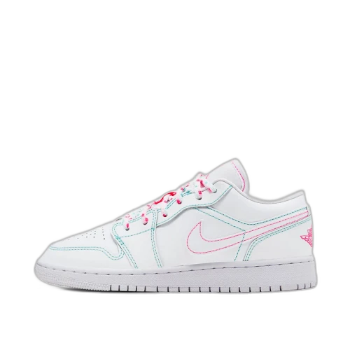 Jordan 1 Low White Green Pink (GS)