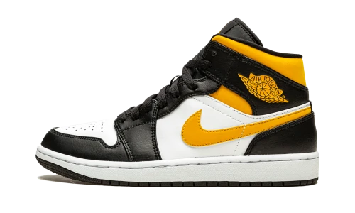 Jordan 1 Mid White Pollen Black