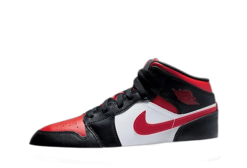 Air Jordan 1 Mid Black Fire Red (GS)