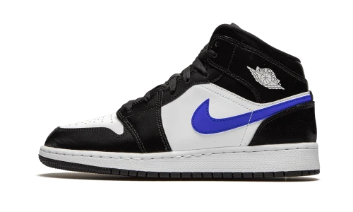 Jordan 1 Mid Black Racer Blue White (GS)