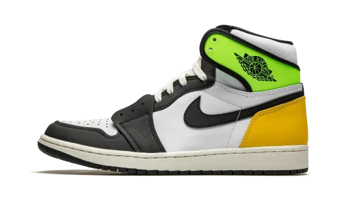 Jordan 1 Retro High White Black Volt University Gold