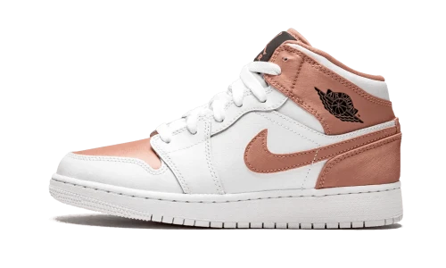 Jordan 1 Mid White Rose Gold (GS)