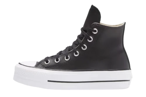 Converse Chuck Taylor All Star Lift Hi Black Leather (Women's)