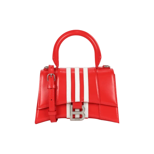 Balenciaga x adidas Hourglass Striped Shoulder Bag Red White