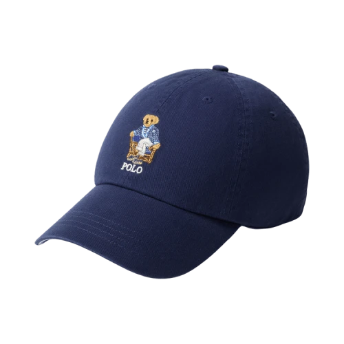 Polo Ralph Lauren Cotton Twill Novelty Newport Bear Sport Cap 'Newport Navy'