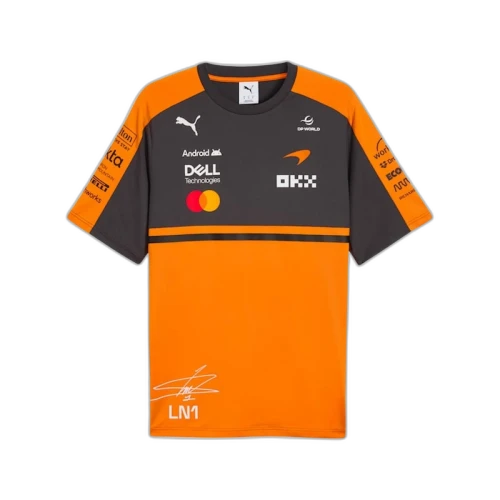 Puma Mclaren Lando Norris Racing Short Sleeves T-shirt Papaya