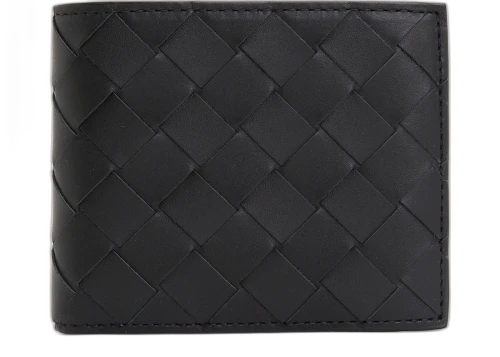 Bottega Veneta Intrecciato Short Wallet Black