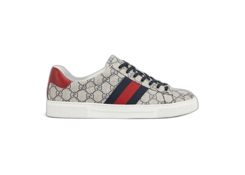 Gucci Ace Web Beige Blue GG Supreme
