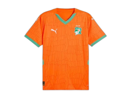 Puma Cote d'Ivoire 2025 Home Replica Jersey Jersey Rickie Orange/Jade Frost