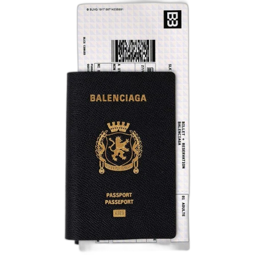 Balenciaga Passport Long Wallet 1 Ticket 'Black'