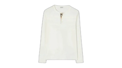 Burberry Henley Ls Shirt Chalk