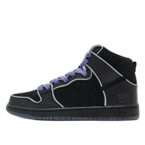 Nike SB Dunk High Black Purple Box